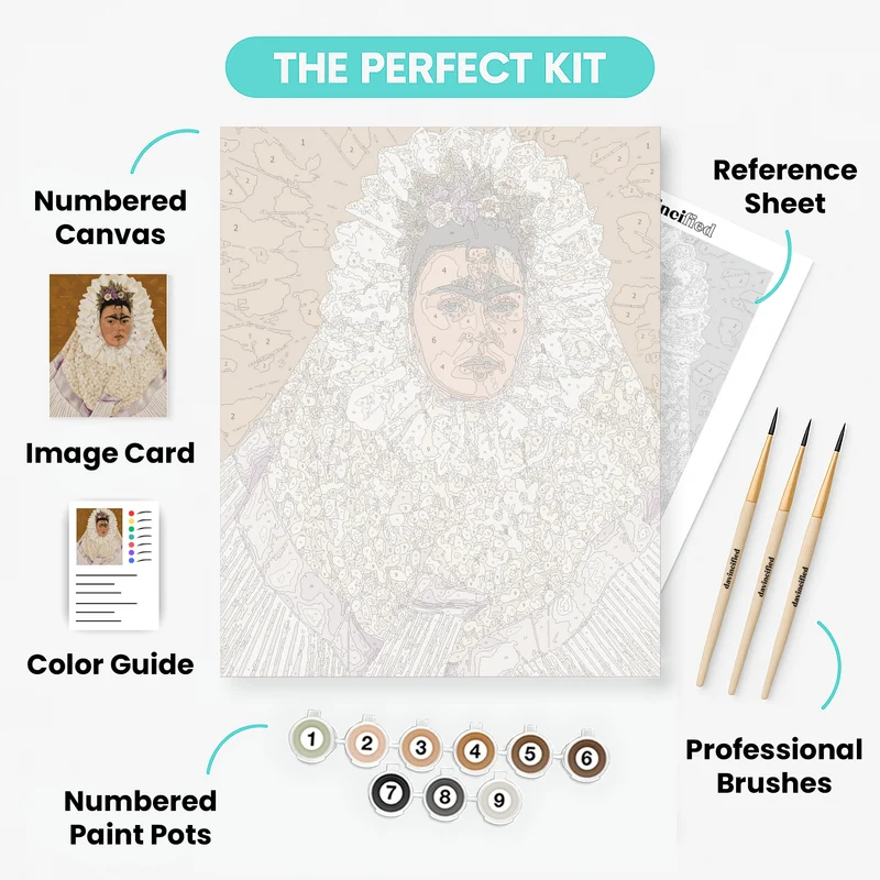 Self Portrait as a Tehuana - Paint by Numbers Kit