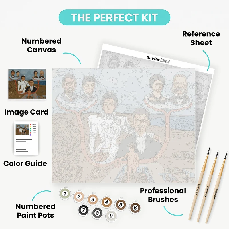 My Grandparents, My Parents, and Me - Paint by Numbers Kit