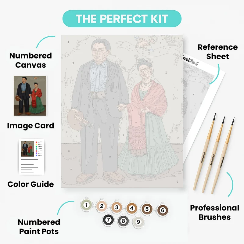 Frieda and Diego Rivera - Paint by Numbers Kit