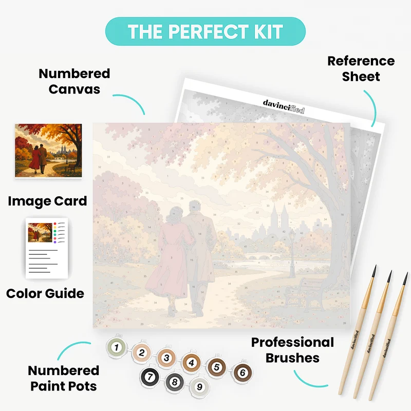 Autumn Anniversary Stroll - Paint by Numbers Kit