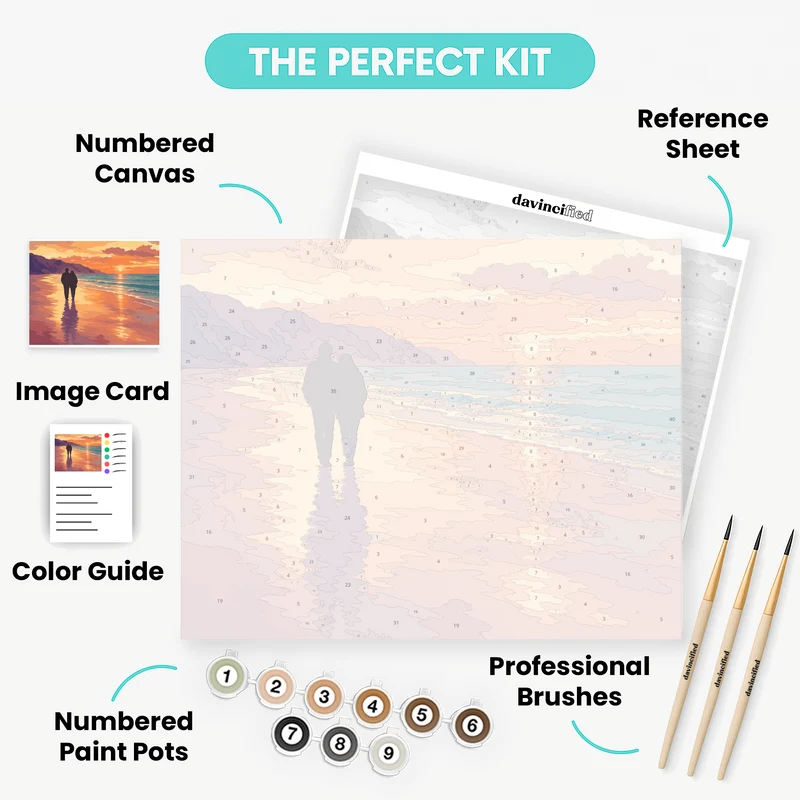 Dawn Beach Walk - Paint by Numbers Kit