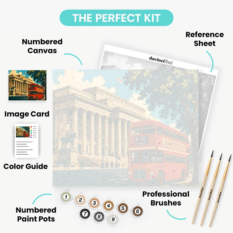 St George's Hall Bus - Paint by Numbers Kit