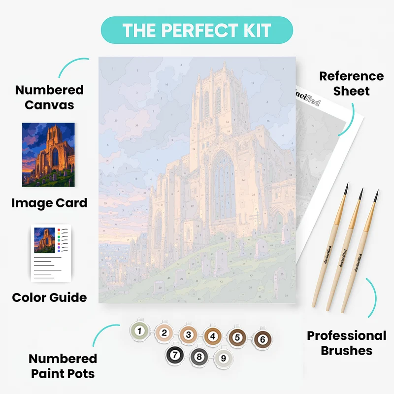 Liverpool Cathedral Twilight - Paint by Numbers Kit