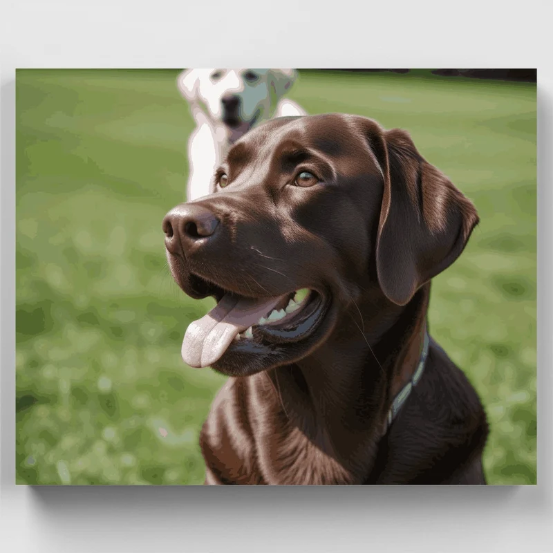 Chocolate Lab and Yellow Lab - Paint by Numbers Kit