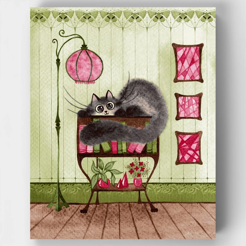 "A Little Art Nouveau Corner" Paint by Numbers Kit