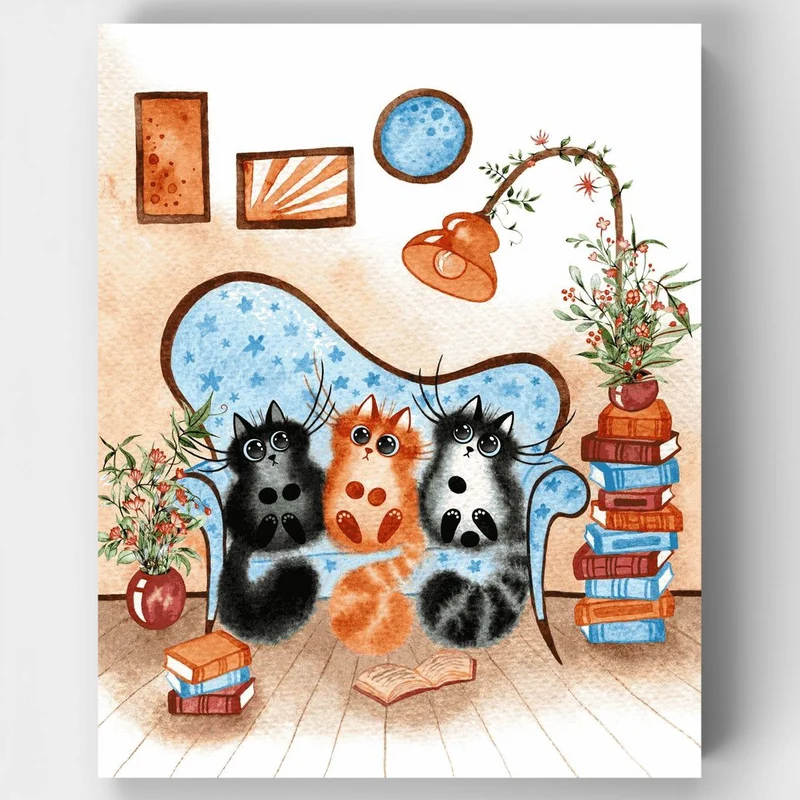 "Kitten Trio" Paint by Numbers Kit