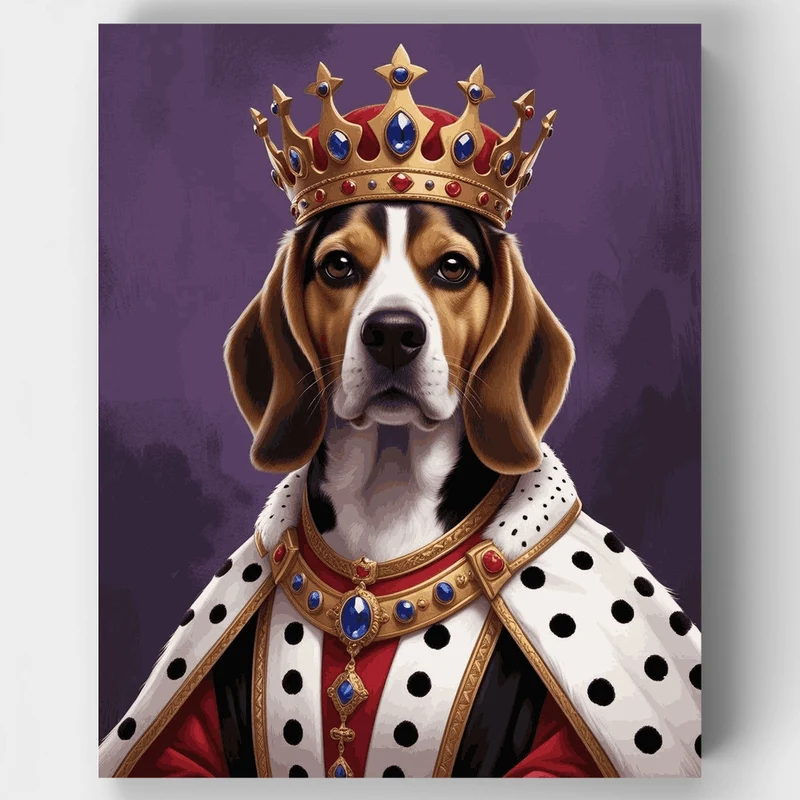 Royal Beagle Portrait - Paint by Numbers Kit