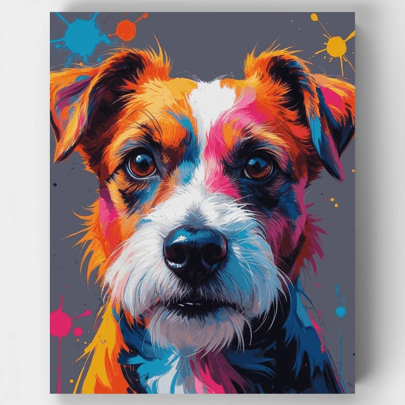 Vibrant Terrier Portrait - Paint by Numbers Kit