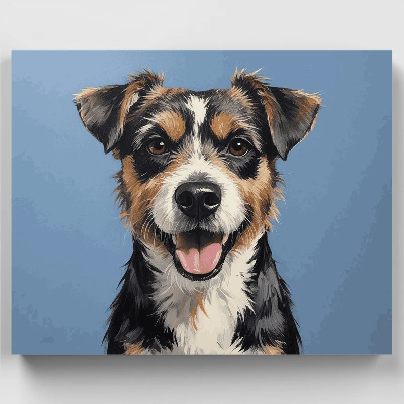 Tricolor Dog Portrait - Paint by Numbers Kit