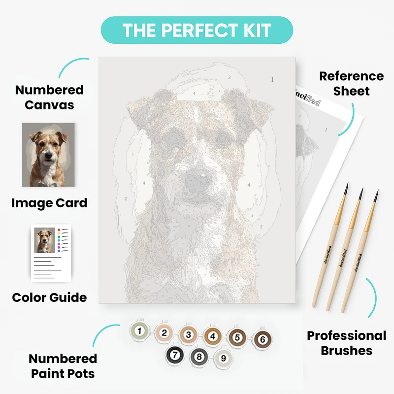 Border Terrier Portrait - Paint by Numbers Kit