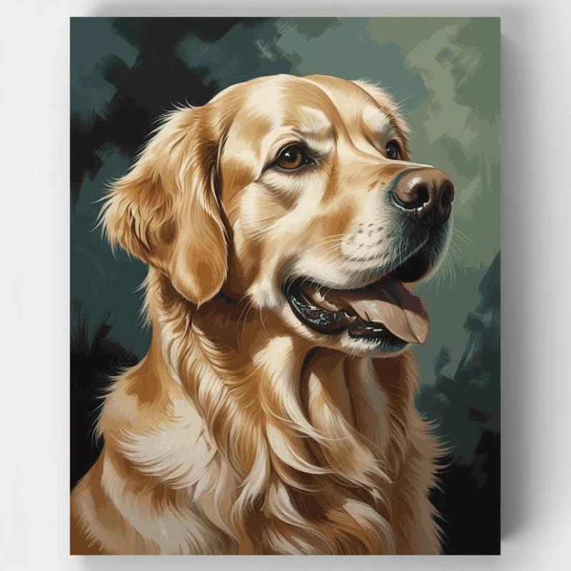 Golden Retriever Portrait - Paint by Numbers Kit