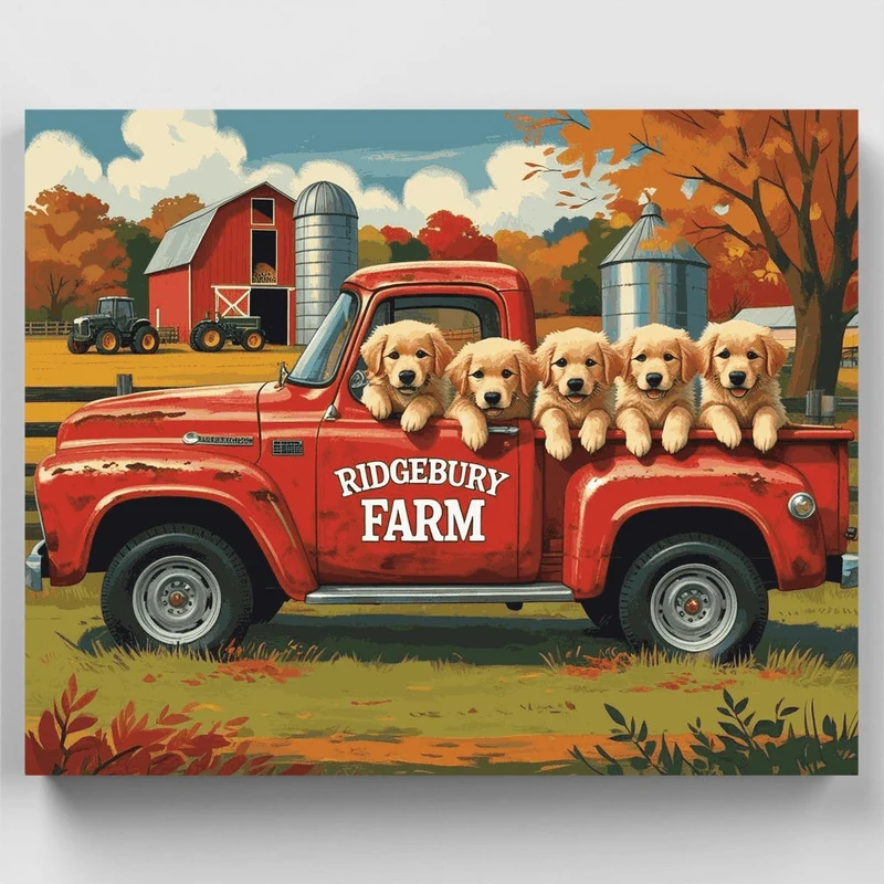Ridgebury Farm Golden Retrievers - Paint by Numbers Kit