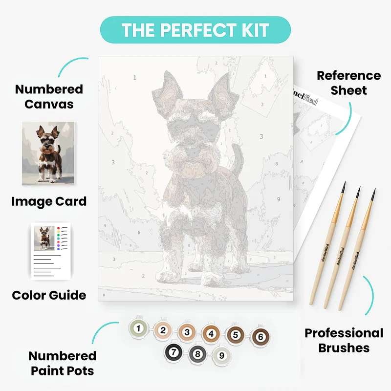 Schnauzer Portrait - Paint by Numbers Kit