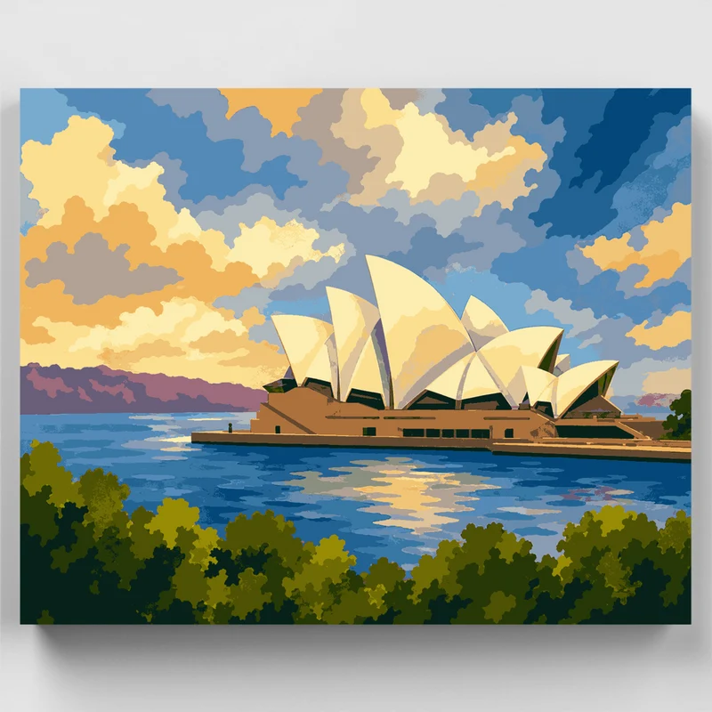 Overcast Harbour Sails - Paint by Numbers Kit