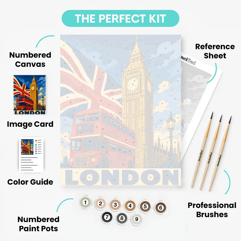 Big Ben Blue Hour - Paint by Numbers Kit