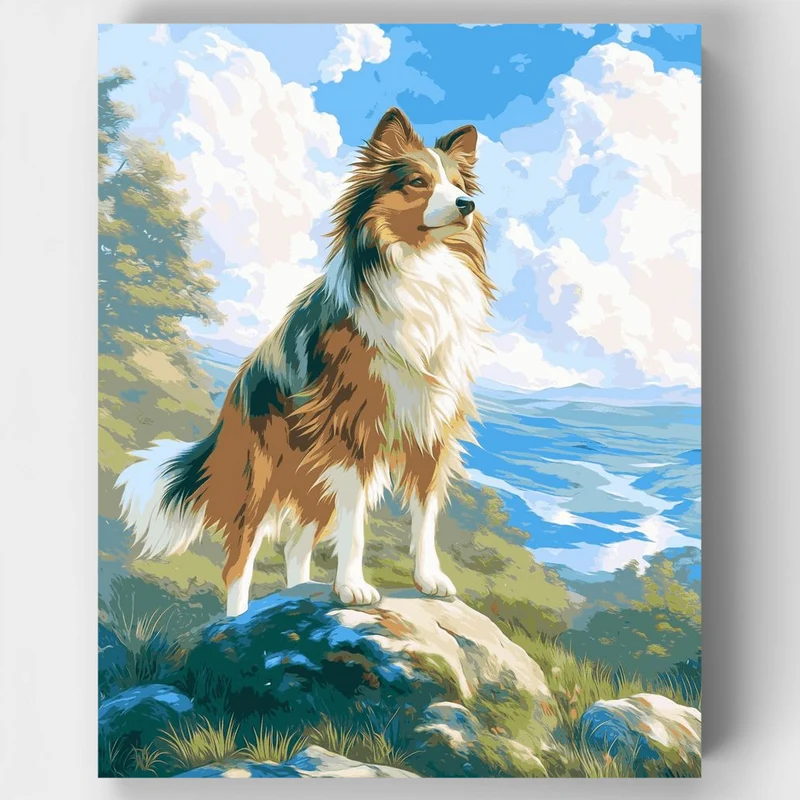 "Highland Sheltie" Paint by Numbers Kit
