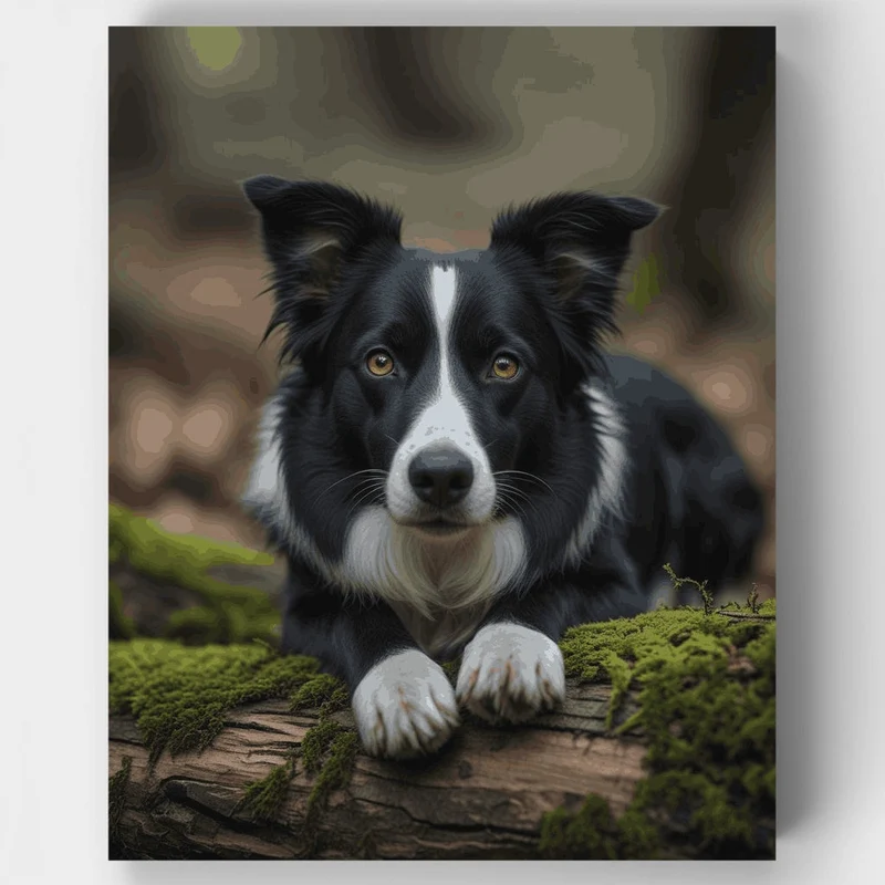 Border Collie in Natural Setting - Paint by Numbers Kit