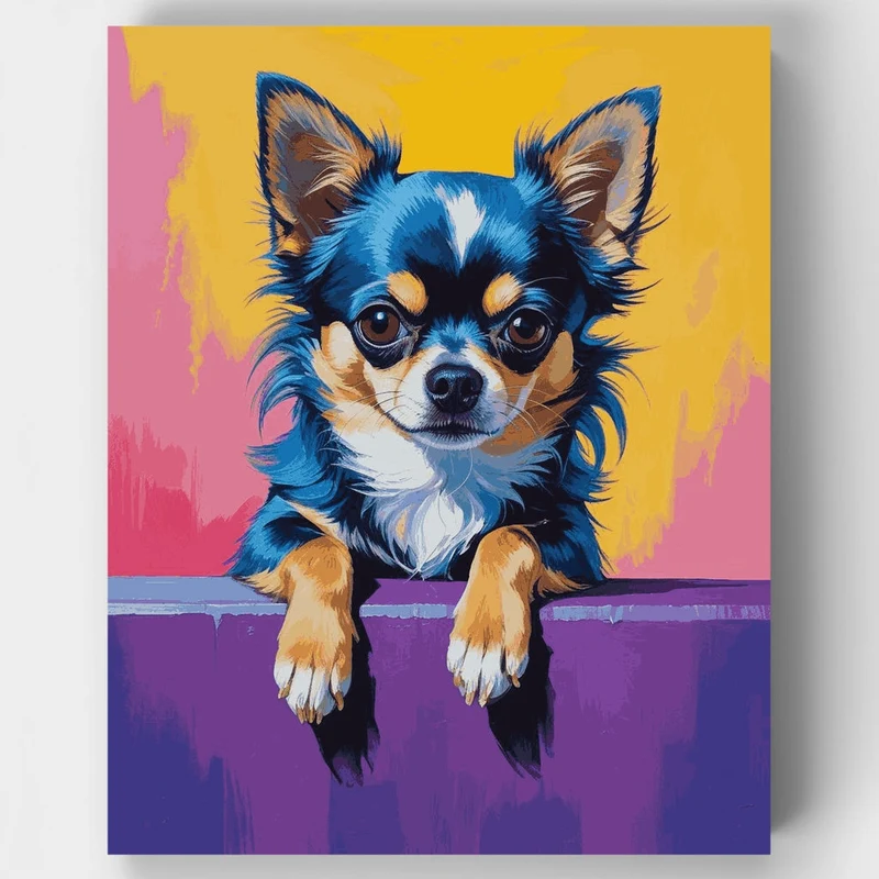Vibrant Chihuahua Portrait - Paint by Numbers Kit