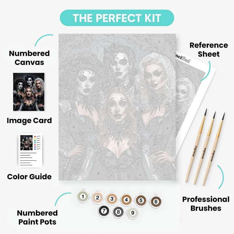 Gothic Glam Squad - Paint by Numbers Kit