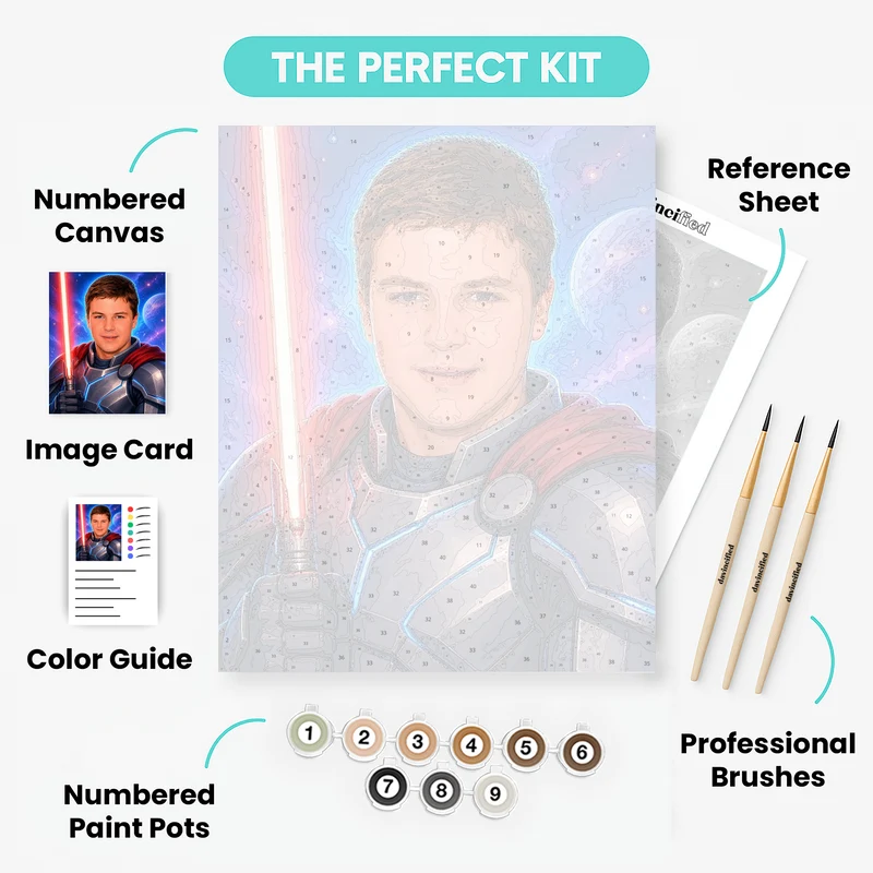 Space Warrior - Custom Paint by Numbers Kit