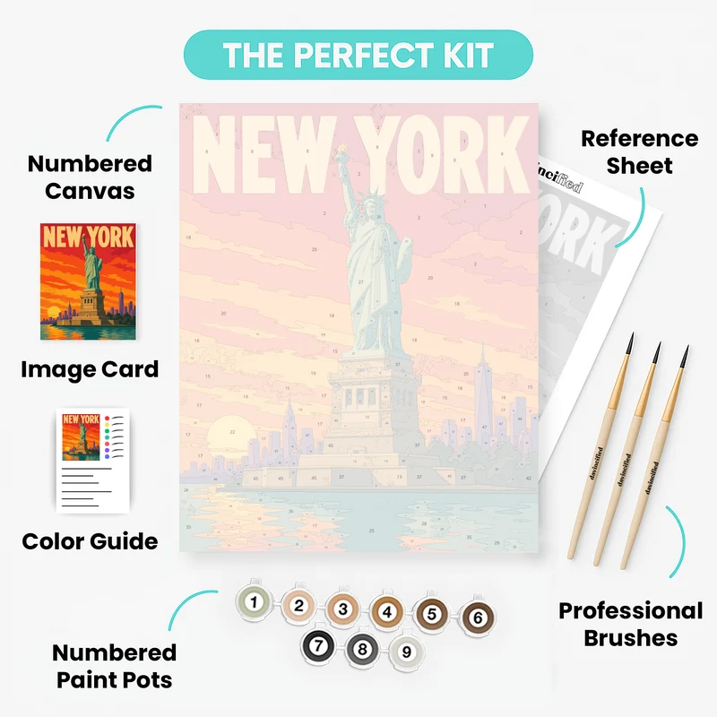 Liberty at Sunset - Paint by Numbers Kit
