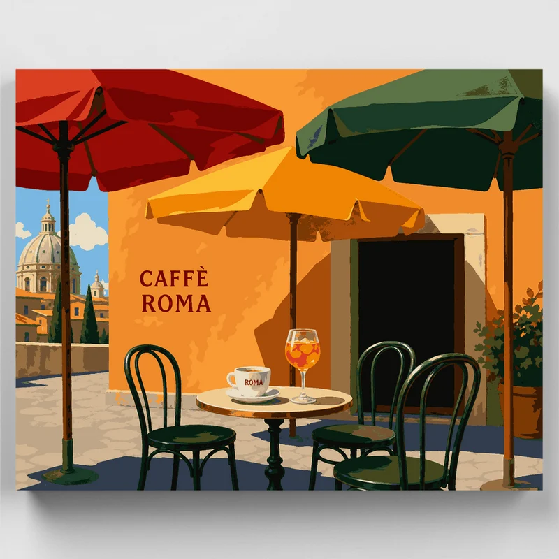Caffe Roma Terrace - Paint by Numbers Kit