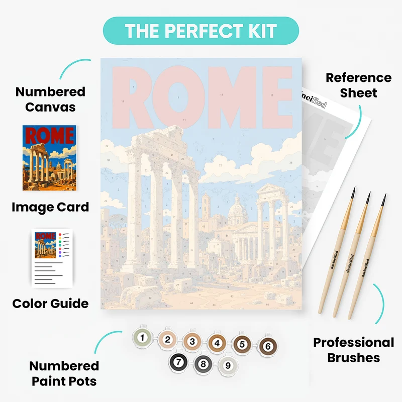 Ancient Forum Ruins - Paint by Numbers Kit