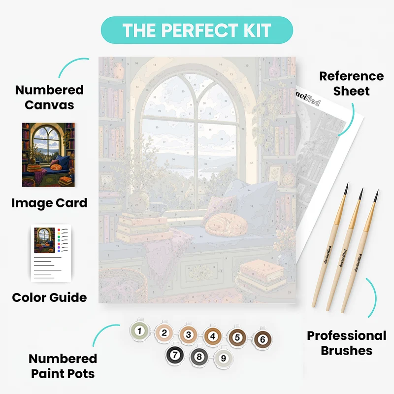 Cozy Window Nook - Paint by Numbers Kit