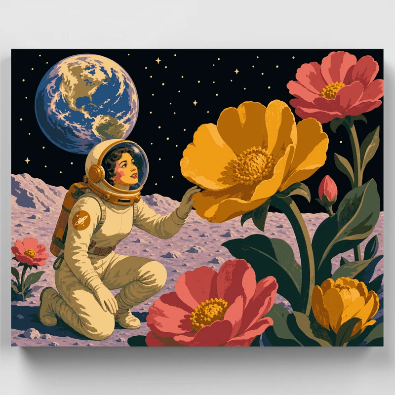 Moonflower Garden - Paint by Numbers Kit