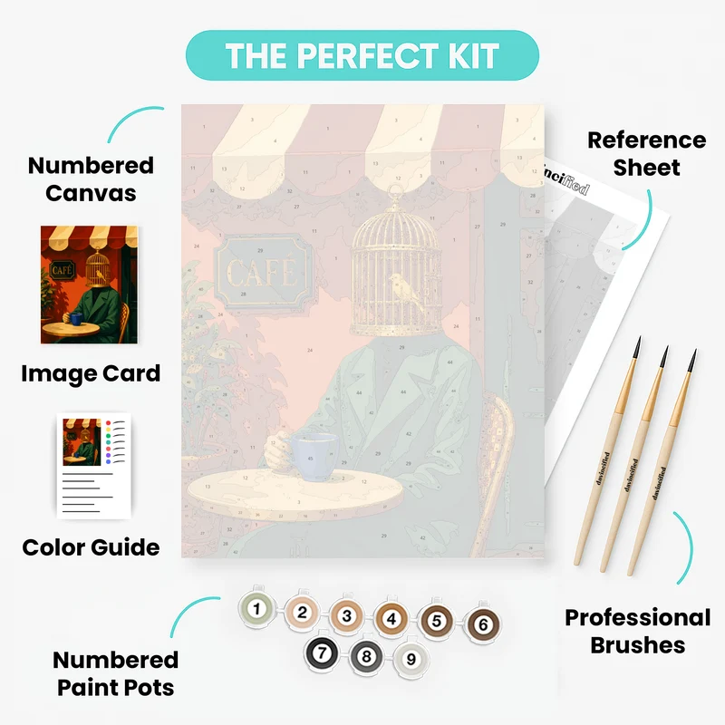 Caged Mind Café - Paint by Numbers Kit