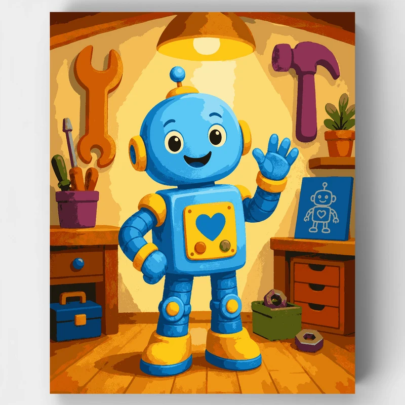 Happy Robot Workshop - Paint by Numbers Kit