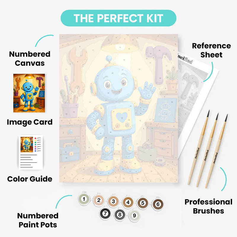Happy Robot Workshop - Paint by Numbers Kit