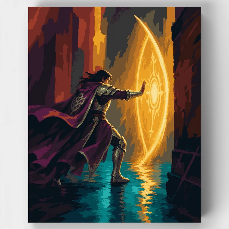 Arcane Portal Knight - Paint by Numbers Kit