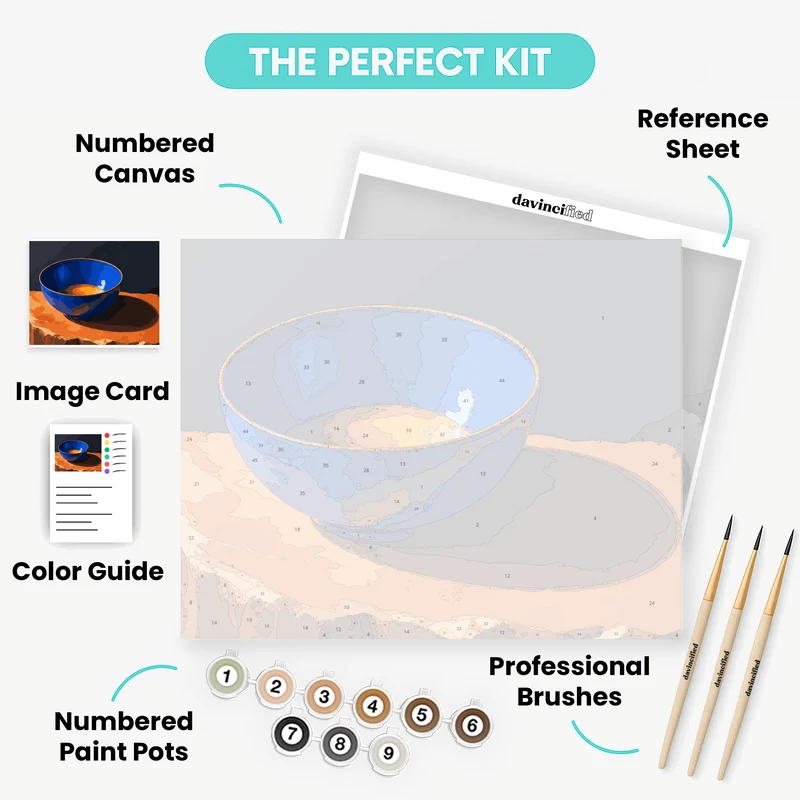 Cobalt Blue Bowl - Paint by Numbers Kit