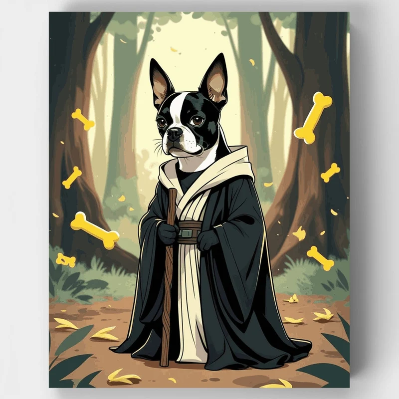 Boston Terrier Zen Master - Paint by Numbers Kit