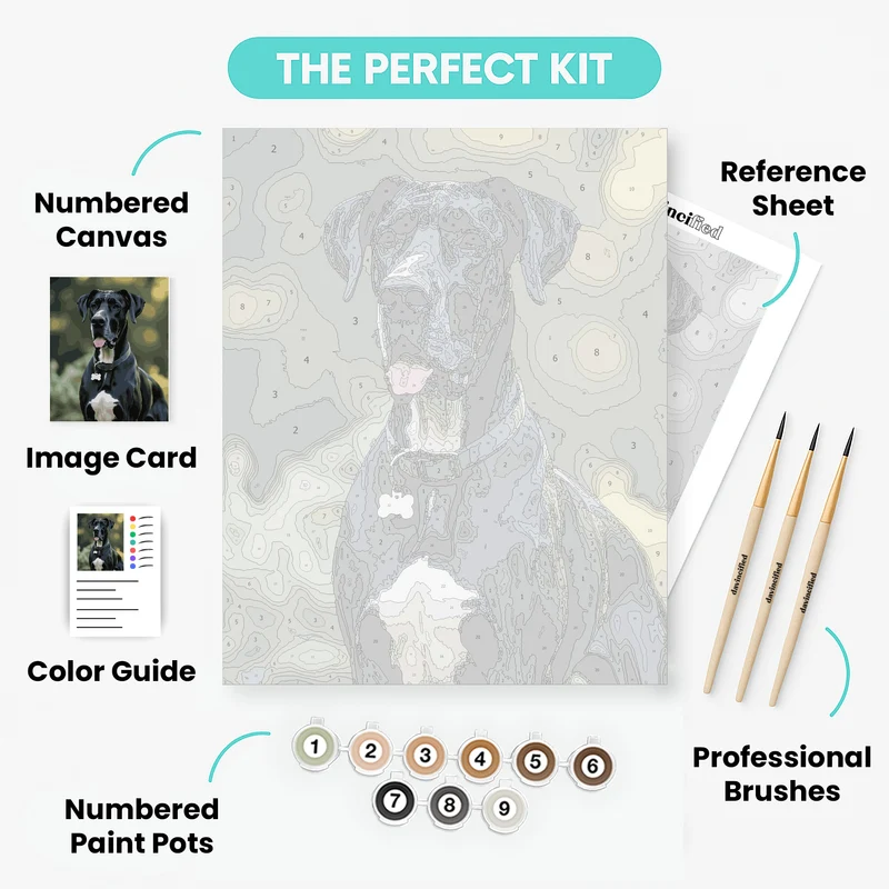 Majestic Great Dane Portrait - Paint by Numbers Kit