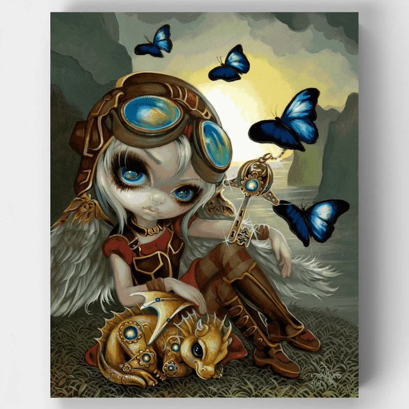 Clockwork Dragonling - Paint by Numbers Kit