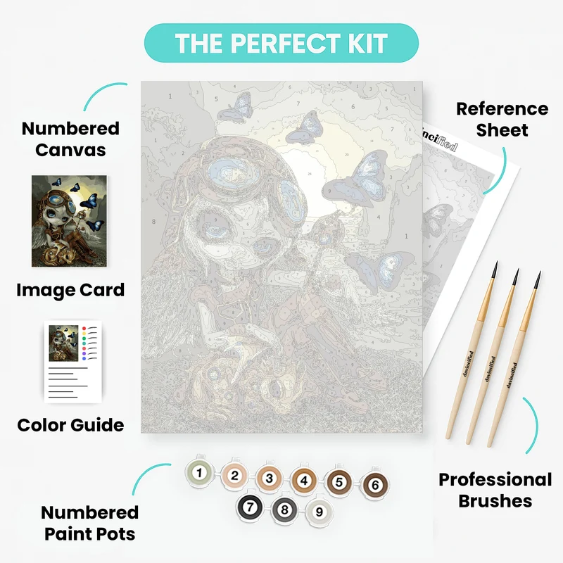 Clockwork Dragonling - Paint by Numbers Kit