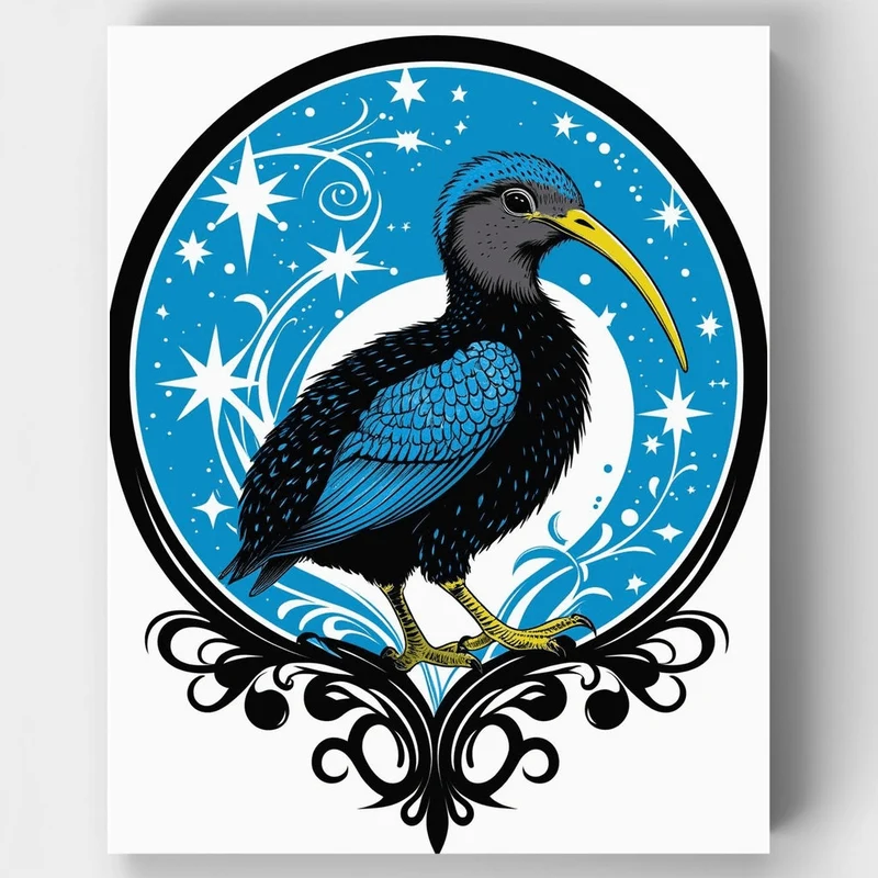 Celestial Kiwi Bird - Paint by Numbers Kit
