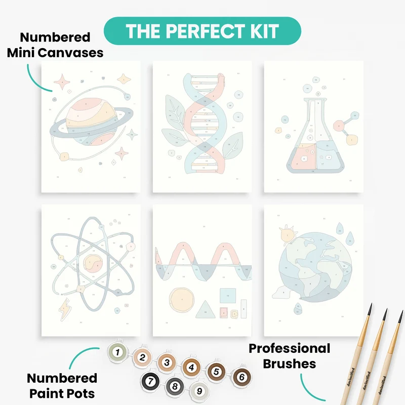 Science - Mini Paint by Numbers Set