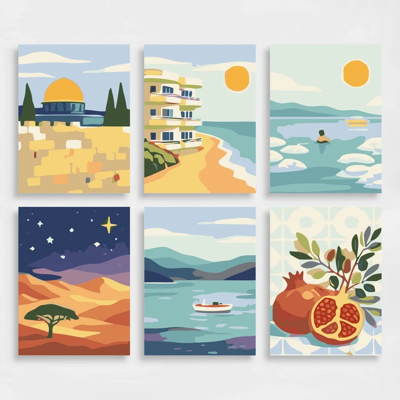 Mediterranean Dreams - Mini Paint by Numbers Set