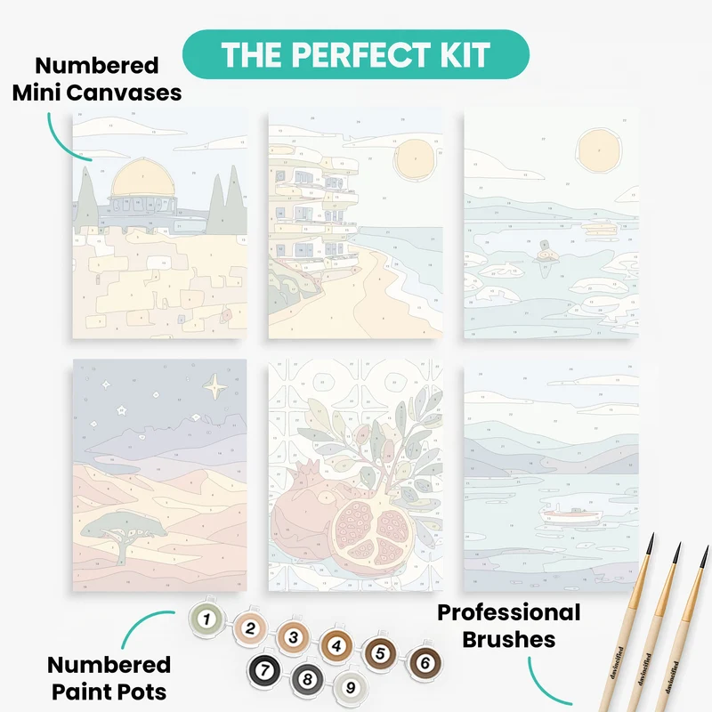 Mediterranean Dreams - Mini Paint by Numbers Set