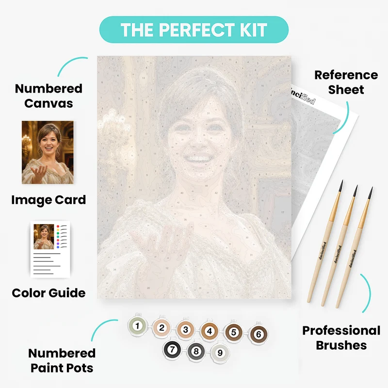 Elegant Opera Princess - Custom Paint by Numbers Kit