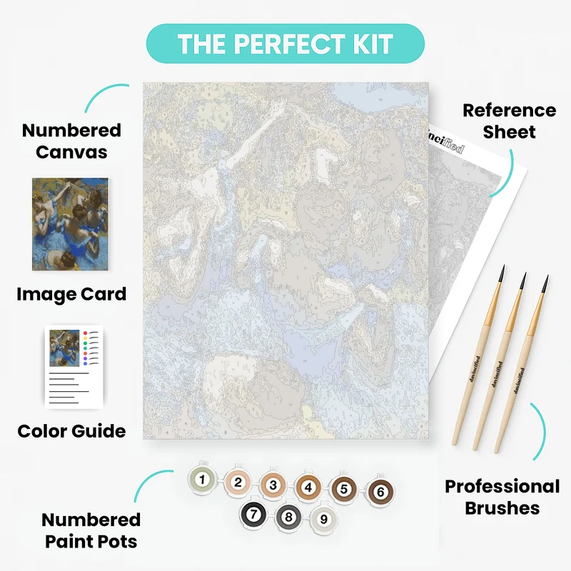 Dancers in Blue - Paint by Numbers Kit