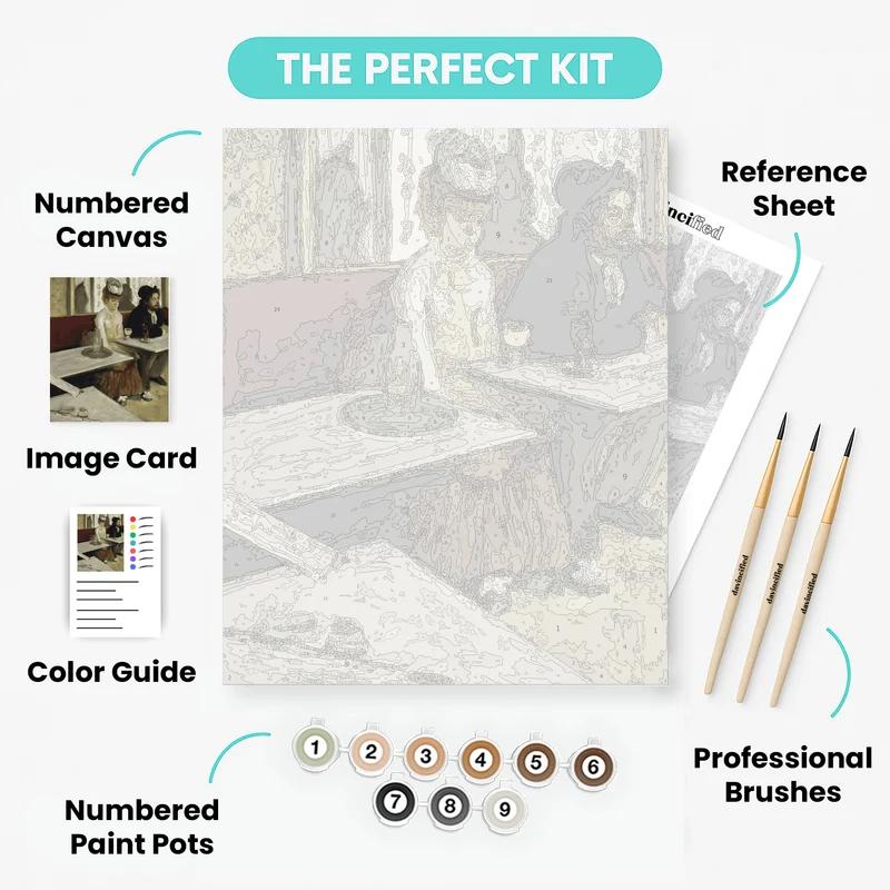 The Absinthe Drinker (In a Café) - Paint by Numbers Kit