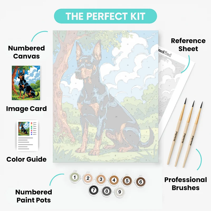 Doberman in Nature - Paint by Numbers Kit