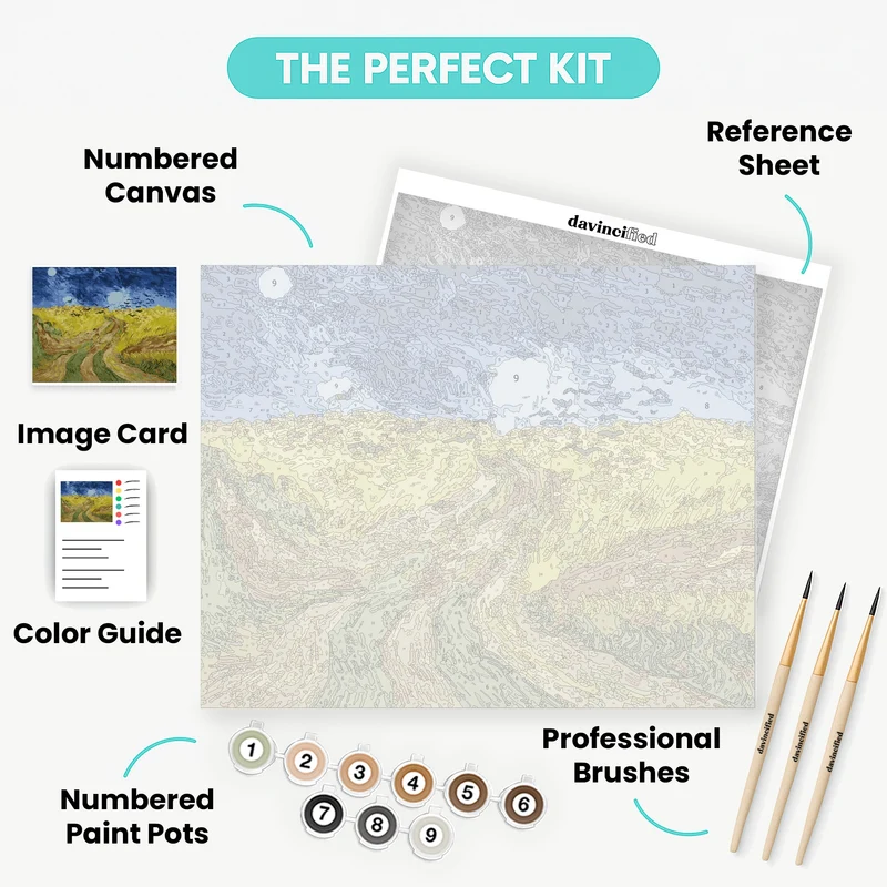Wheatfield with Crows - Paint by Numbers Kit