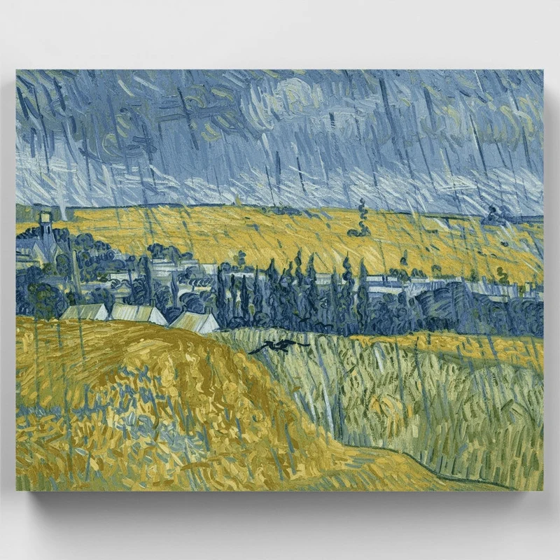 Landscape at Auvers in the Rain - Paint by Numbers Kit