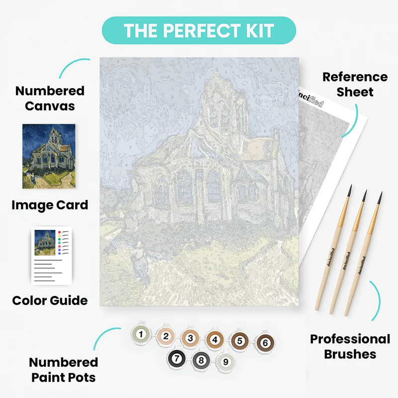 The Church at Auvers - Paint by Numbers Kit