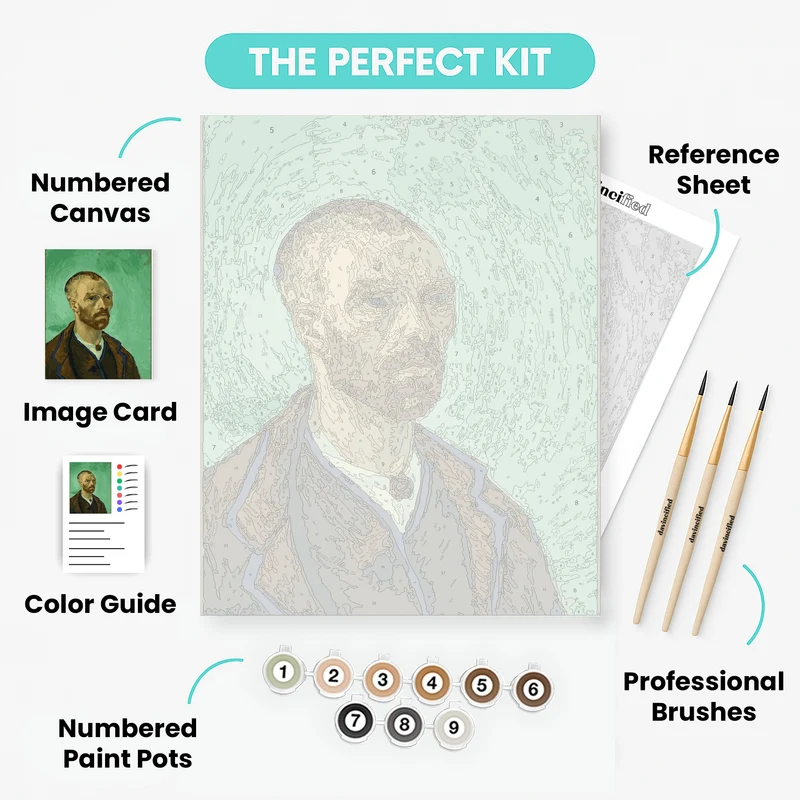Self-Portrait Dedicated to Paul Gauguin - Paint by Numbers Kit
